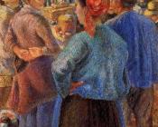 卡米耶 毕沙罗 : The Poultry Market at Pontoise